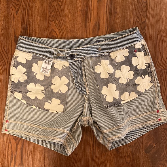 Worn once — Lucky Brand striped modest cute shorts size 27 / 4 - Picture 4 of 5